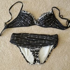 Badgley Mischka 2pc Maya Shirred Bikini